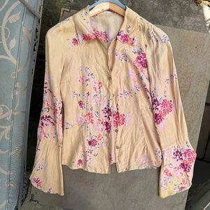 Johnny Was Silk Blouse Vintage